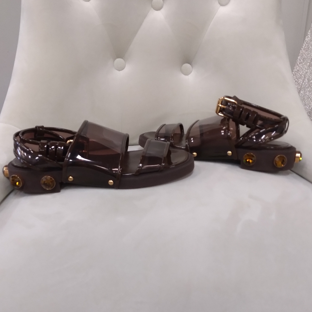 Classic Givenchy Runway embellished brown gladiators size 5